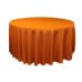 Polyester 120" Round Tablecloth Burnt Orange