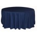 Polyester 108" Round Tablecloth Navy Blue 