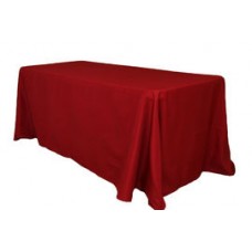  Polyester 90"x132" Rectangular Tablecloth Apple Red