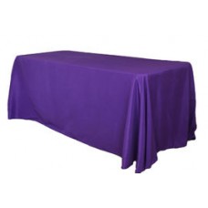 Polyester 90"x132" Rectangular Tablecloth Purple