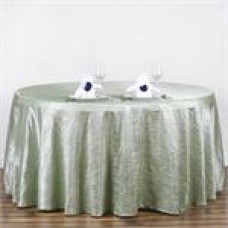 Crinkle Taffeta 117" Round Tablecloth Reseda