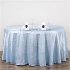 Crinkle Taffeta 117" Round Tablecloth Serenity